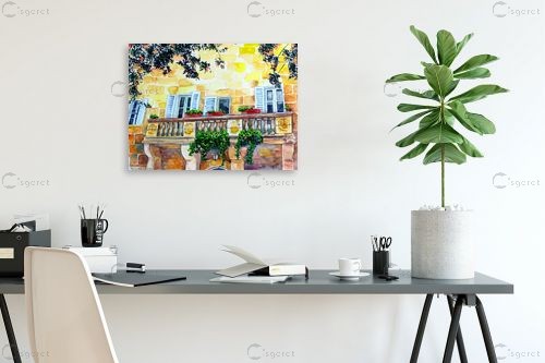 מרפסת – חיה וייט | תמונה לקיר בסגנון כפרי