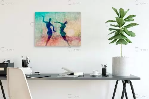 ריקוד זוגי – איש גורדון | תמונה לקיר בסגנון צבעוני