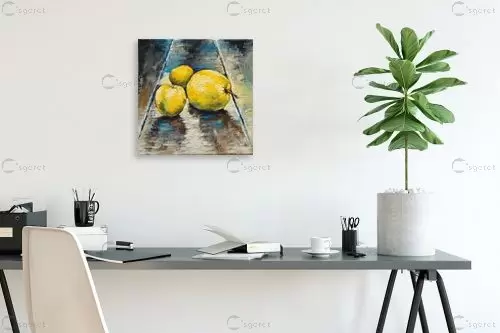 תפוחים צהובים - מריאנה קיידלוב - תמונות למטבח כפרי  - מק''ט: 293803