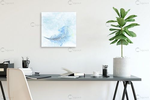 נוצה תכולה – Artpicked | תמונה לקיר בסגנון מודרני