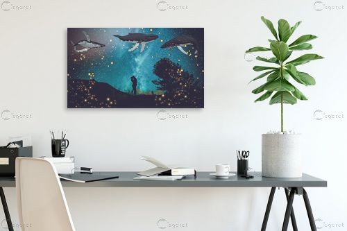 לויתנים – Artpicked | תמונה לקיר בסגנון סוריאליסטי