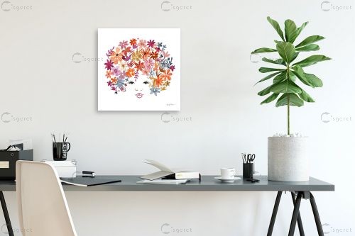 ראש פרחוני I – Farida Zaman | תמונה לקיר בסגנון מודרני