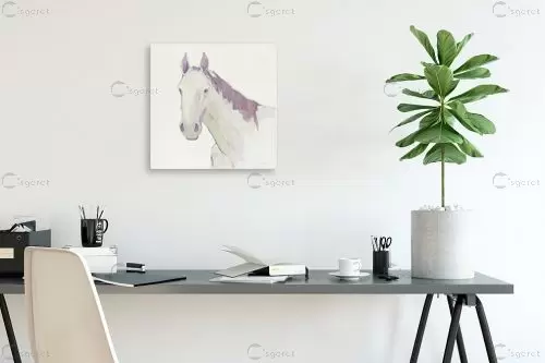סוס מודל רישום - Avery Tillmon - תמונות לסלון רגוע ונעים איור רישום בצבע  - מק''ט: 385596