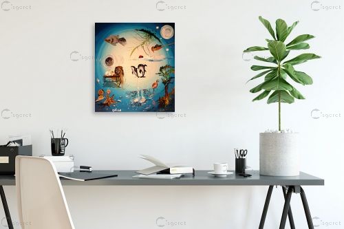 תיבת נח – איל מלק | תמונה לקיר בסגנון סוריאליסטי