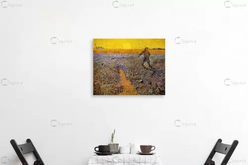 sower at sunset   - וינסנט ואן גוך - תמונות קלאסיות לסלון  - מק''ט: 115560