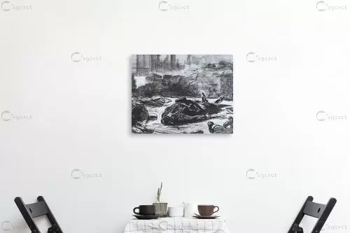 Édouard Manet 010 - אדואר מנה - איור רישום בשחור ולבן  - מק''ט: 131649
