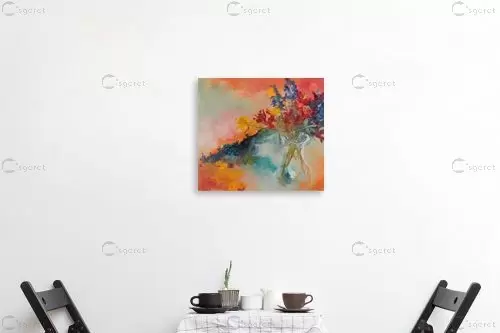 שקוף - צבעוני - חגי עמנואל - תמונות רומנטיות לחדר שינה נוף וטבע מופשט  - מק''ט: 164240