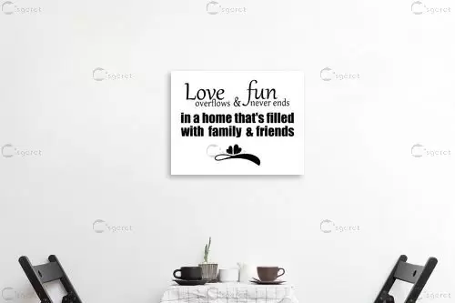 Love Fun - מסגרת עיצובים - מדבקות קיר משפטי השראה טיפוגרפיה דקורטיבית  - מק''ט: 241095