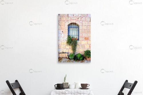 חלון עם צמחים - ויויאן נתן - תמונות לסלון כפרי  - מק''ט: 309894