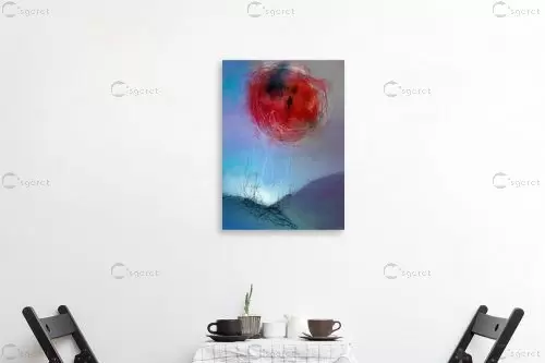 ירח אדום - איש גורדון - תמונות רומנטיות לחדר שינה אבסטרקט מודרני  - מק''ט: 319435