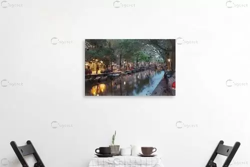 תעלה באמסטרדם - Artpicked - תמונות אורבניות לסלון  - מק''ט: 333002