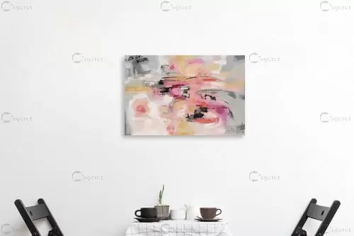 שיר עם יפני - Silvia Vassileva - תמונות לסלון רגוע ונעים אבסטרקט בצבעי מים  - מק''ט: 385495