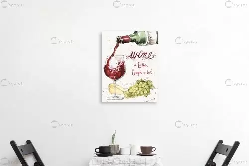יין אדום צרפתי רטרו - Anne Tavoletti - תמונות למטבח כפרי  - מק''ט: 385969