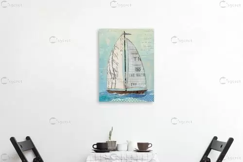 מפרשית רטרו II - Courtney Prahl - תמונות ים ושמים לסלון חדרי ילדים  - מק''ט: 386744