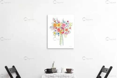 פרחי שמש - Danhui Nai - תמונות לסלון רגוע ונעים איור רישום בצבע  - מק''ט: 390003