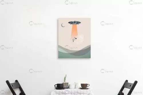 UFO - נעמי עיצובים - תמונות לסלון רגוע ונעים קולאז'ים סטים בסגנון מודרני  - מק''ט: 421657