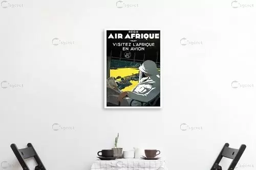 Air Afriquw - Artpicked Modern - תמונות לפינת אוכל רטרו וינטג' פוסטרים בסגנון וינטג' כרזות וינטג' של מקומות בעולם  - מק''ט: 438960