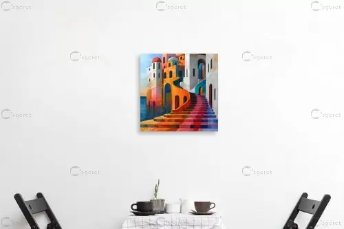 מדרגות - אמיר וינברגר - תמונות צבעוניות לסלון תמונות של בינה מלאכותית  - מק''ט: 465896