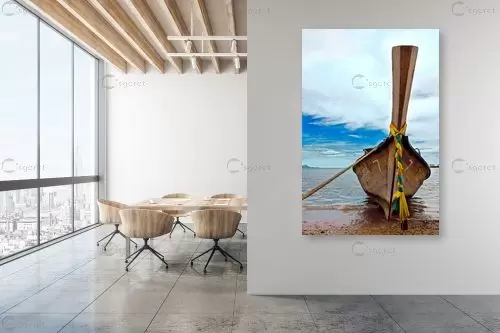 סירה בחוף - ניר אלון - אלמנטים מהים  - מק''ט: 129572