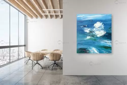 גלי הים - ורד אופיר - תמונות ים ושמים לסלון  - מק''ט: 217591