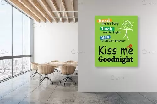 Read Tuck Pprayer Kiss - מסגרת עיצובים - מדבקות קיר משפטי השראה טיפוגרפיה דקורטיבית  - מק''ט: 240709