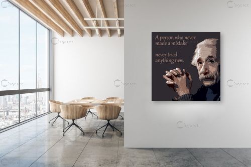 Albert Einstein Quote – מסגרת עיצובים | תמונה לקיר בסגנון מודרני