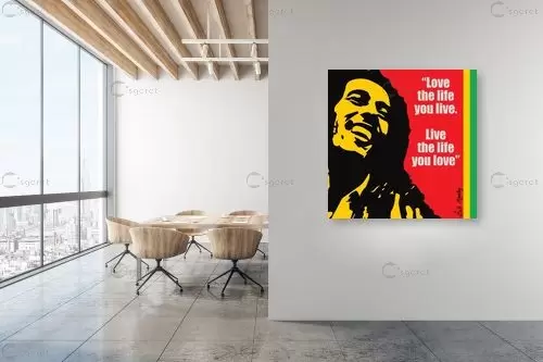Bob Marley Quote - מסגרת עיצובים - תמונות לחדר שינה נוער טיפוגרפיה דקורטיבית  - מק''ט: 240821