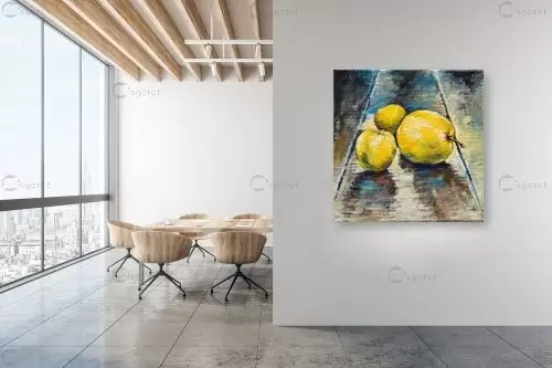תפוחים צהובים - מריאנה קיידלוב - תמונות למטבח כפרי  - מק''ט: 293803