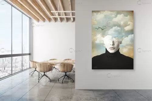 ראש בעננים - בתיה שגיא - תמונות וינטג' לסלון מדיה מעורבת מיקס מדיה סטים בסגנון מודרני  - מק''ט: 328888