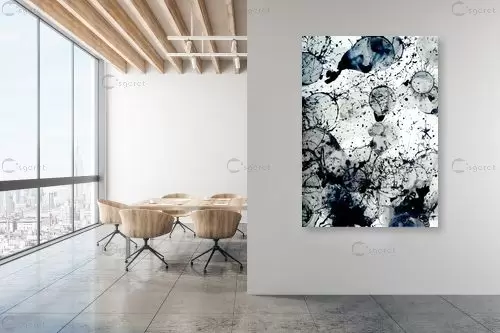 חורף כחול - Artpicked - תמונות לחדר רחצה ספא אבסטרקט מודרני  - מק''ט: 332532