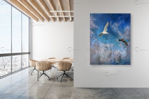 שחפים - Artpicked - תמונות ים ושמים לסלון סטים בסגנון מודרני  - מק''ט: 333772