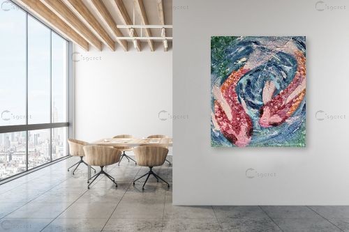  koi fish   – MMB Art Studio | תמונה לקיר בסגנון מופשט