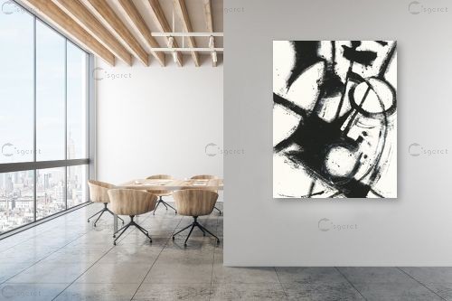 ביטוי מופשט II לבן - Shirley Novak - תמונות לסלון רגוע ונעים אבסטרקט מודרני סטים בסגנון מודרני  - מק''ט: 363373