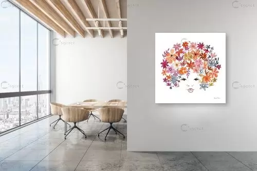 ראש פרחוני I – Farida Zaman | תמונה לקיר בסגנון מודרני