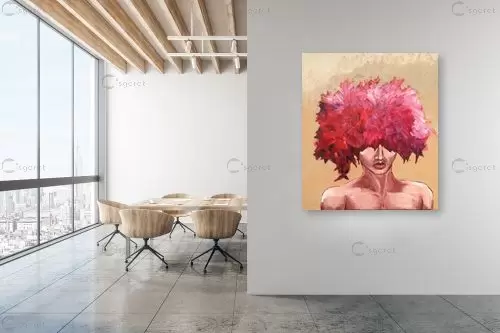 Strawberry queen  - MMB Art Studio - תמונות אורבניות לסלון נוצות  - מק''ט: 367720