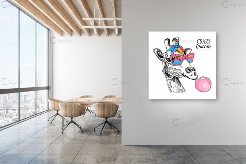 ג'ירף חד קרן – Artpicked Modern | תמונה לקיר בסגנון סוריאליסטי