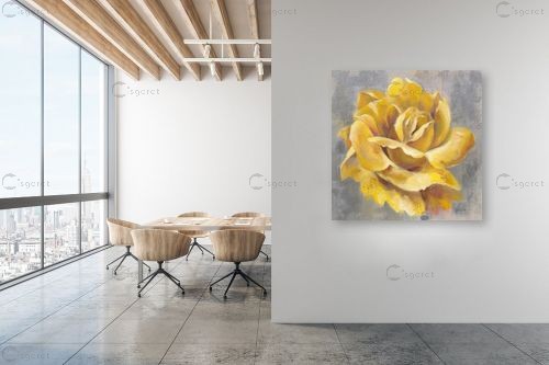 ורד צהוב I - Silvia Vassileva - תמונות לסלון רגוע ונעים  - מק''ט: 385416