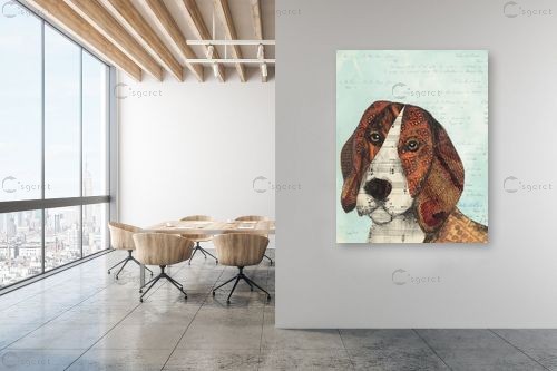 פה גזור הכלב I – Courtney Prahl | תמונה לקיר בסגנון כפרי