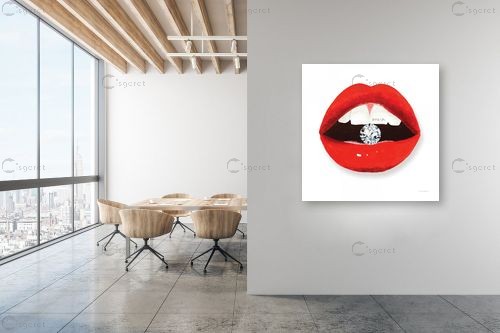 שפתיים לוהטות - Mercedes Lopez Charro - תמונות רומנטיות לחדר שינה  - מק''ט: 391128