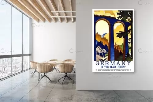 Germany In the black forest - Artpicked Modern - תמונות וינטג' לסלון פוסטרים בסגנון וינטג' כרזות וינטג' של מקומות בעולם  - מק''ט: 438977