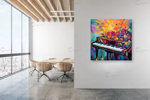 מנגינה פסיכדלית – אורית גפני | תמונה לקיר בסגנון מודרני