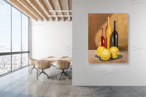 Still life Lemons – Anna Forsuk | תמונה לקיר בסגנון מודרני