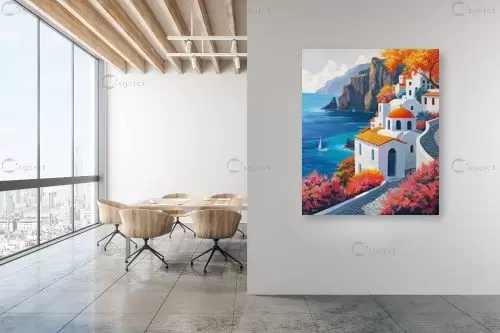 קיץ באיים – יוסי גבעוני | תמונה לקיר בסגנון מודרני