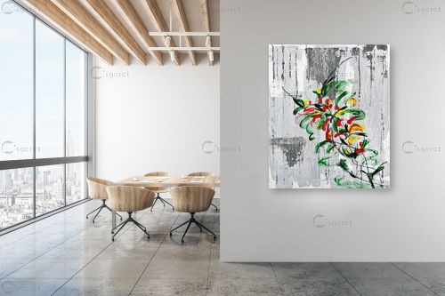 פריחה גולמית 2 – ורד דיין | תמונה לקיר בסגנון מודרני