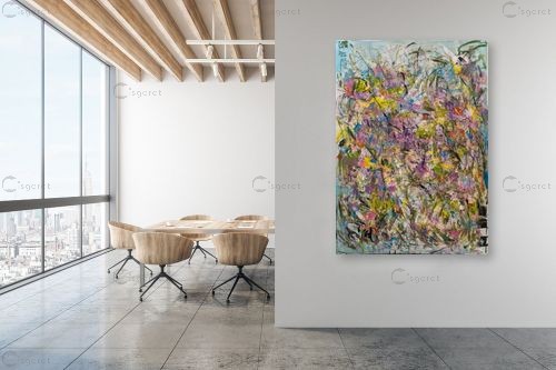 פריחת אור – אירית נוה | תמונה לקיר בסגנון מופשט