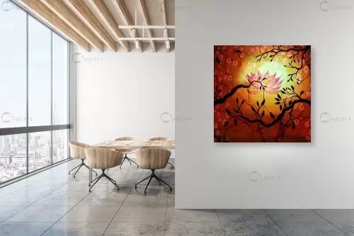 דימדומי הלוטוס-להתחדשות – נעמי פוקס משעול | תמונה לקיר בסגנון מודרני