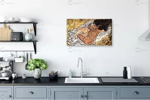 החיבוק The embrace – אגון שילה | תמונה לקיר