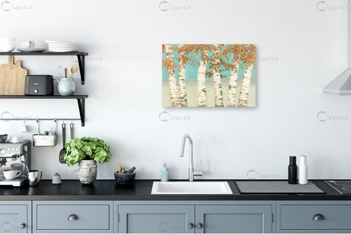 עלי שלכת בזהב – James Wiens | תמונה לקיר בסגנון מודרני