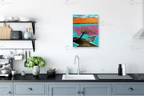 באגם הכנרת – אסתר חן-ברזילי | תמונה לקיר בסגנון כפרי