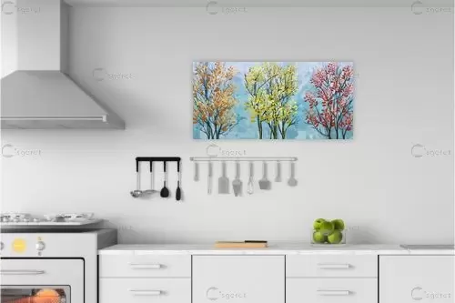 שלכת בשלושה צבעים – Artpicked Modern | תמונה לקיר בסגנון מודרני